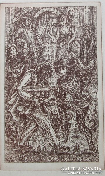 Balla margit etching 30 x 42.5 cm marked.