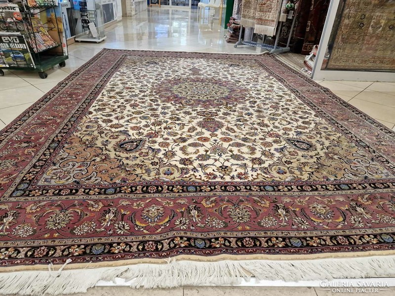 Caterpillar silk contour Iranian tabriz 250x370 cm hand-knotted wool Persian carpet bfz472