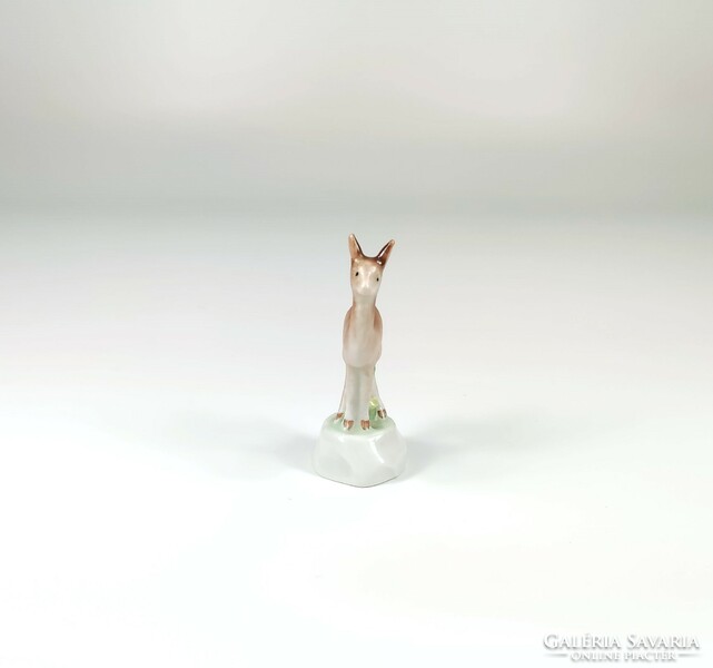 Herend, brown deer, hand-painted miniature porcelain figure, flawless! (J007)