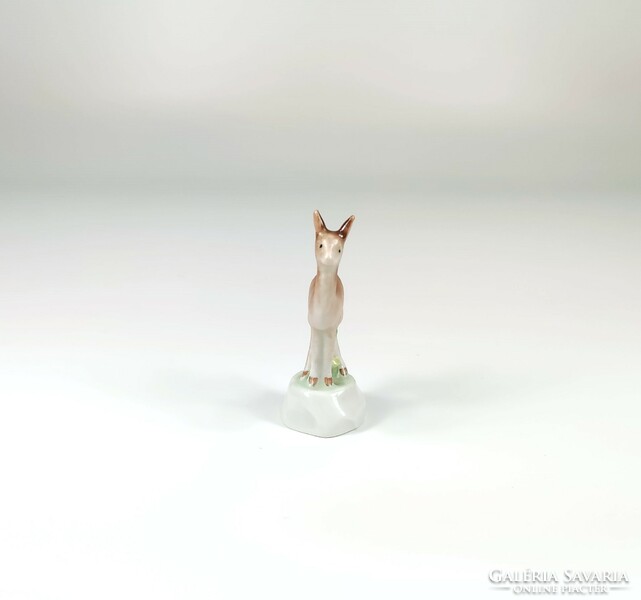 HERENDI, BARNA ŐZGIDA, KÉZZEL FESTETT MINIATŰR PORCELÁN FIGURA, HIBÁTLAN ! (J007)