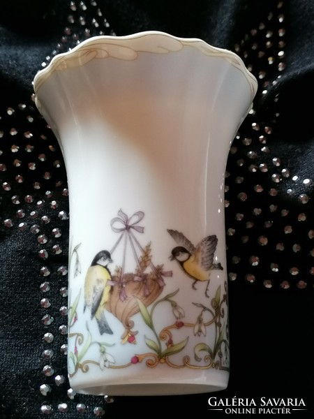 Ole winther hutschenreuther January 201 motif beautifully painted bird vase