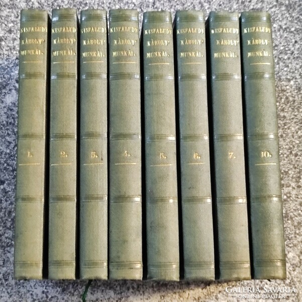 Károly Kisfaludy, all his works. Collected by Ferencs Toldy. 8 Vol. Buda, 1831.