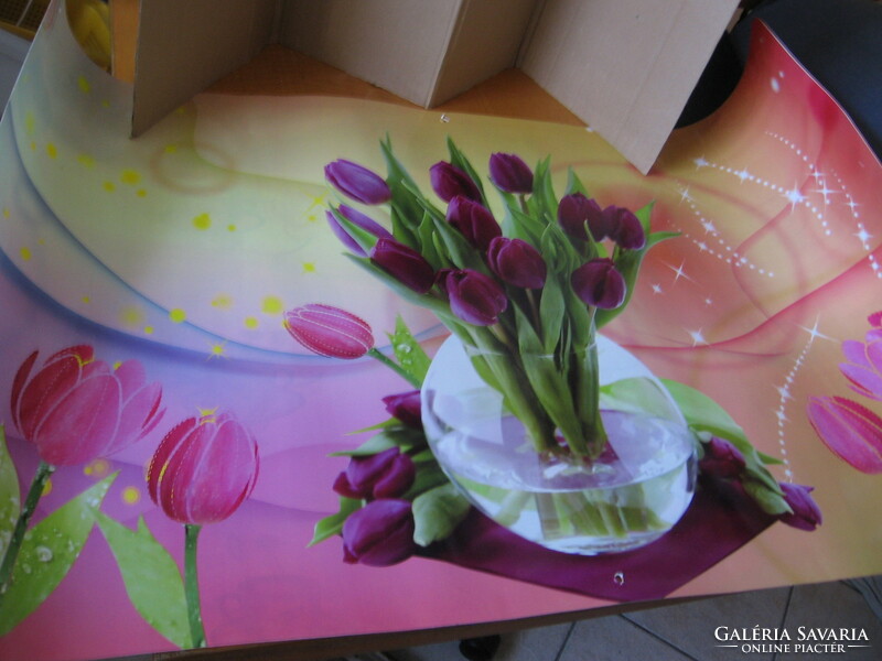 Double-sided large plastic wall protector tulip and cafe