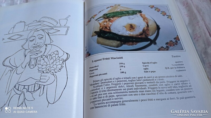 Vintage gasztro könyv, szakácskönyv: Mohamed Kouki: Tunéziai ételek olasz nyelven, idegen nyelvű