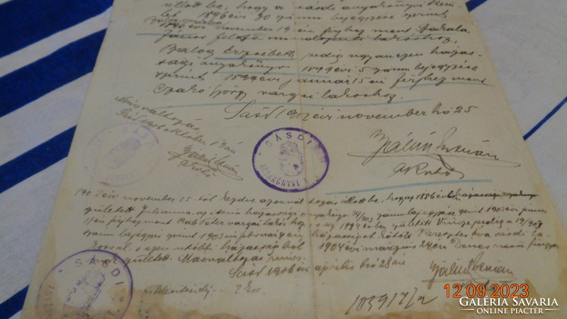 Anyakönyvi Kivonat  értesítés    1902- ből