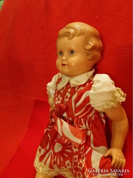 Antique minerva celluloid toy doll in original dress according to the pictures