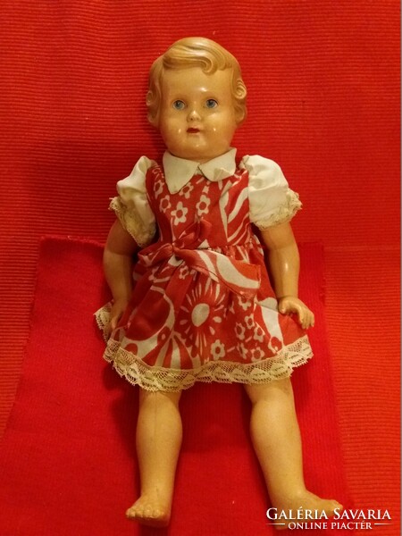 Antique minerva celluloid toy doll in original dress according to the pictures