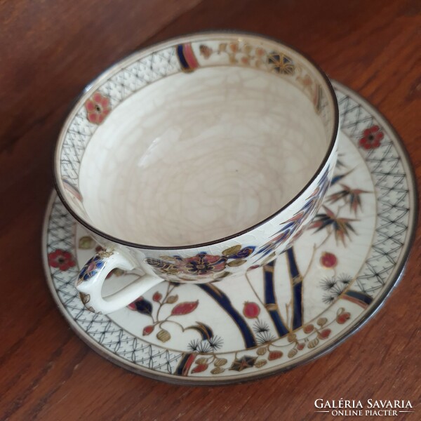 Zsolnay óbambusz mintás antik teás csésze