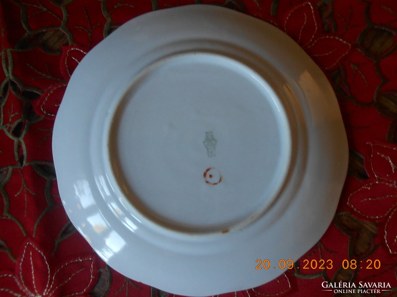 Antique Zsolnay cake plate, éva series