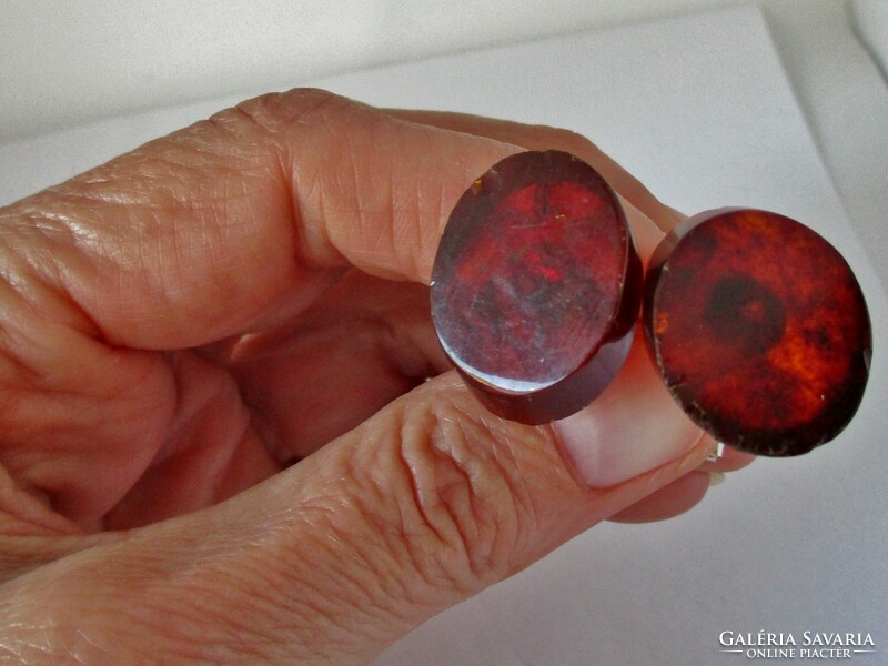 Special antique silver and amber cuff