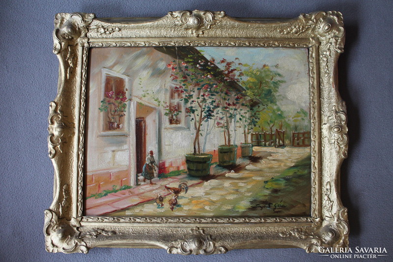 Sajó s. Géza: village, marked painting