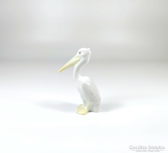Herend, pelican bird, miniature hand-painted porcelain figurine 8.5 Cm, perfect! (I068)
