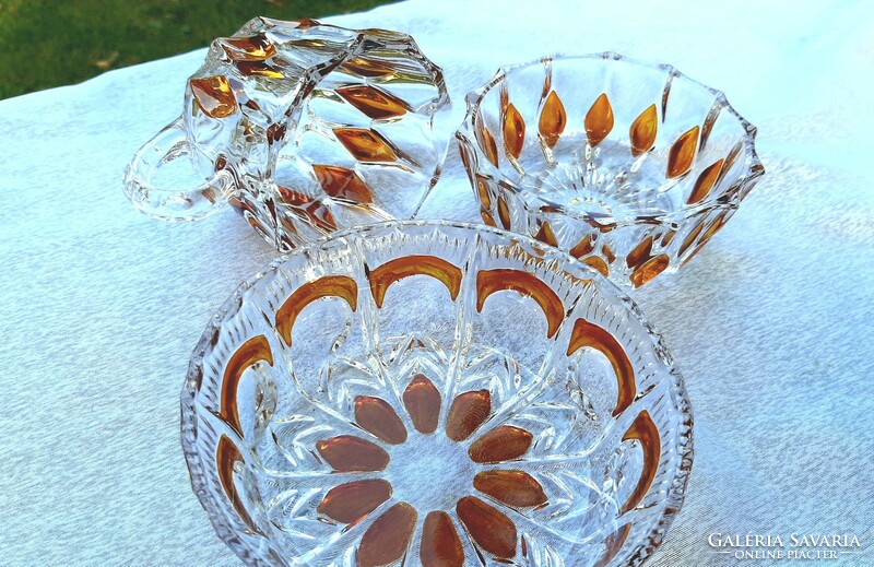 Crystal dessert set