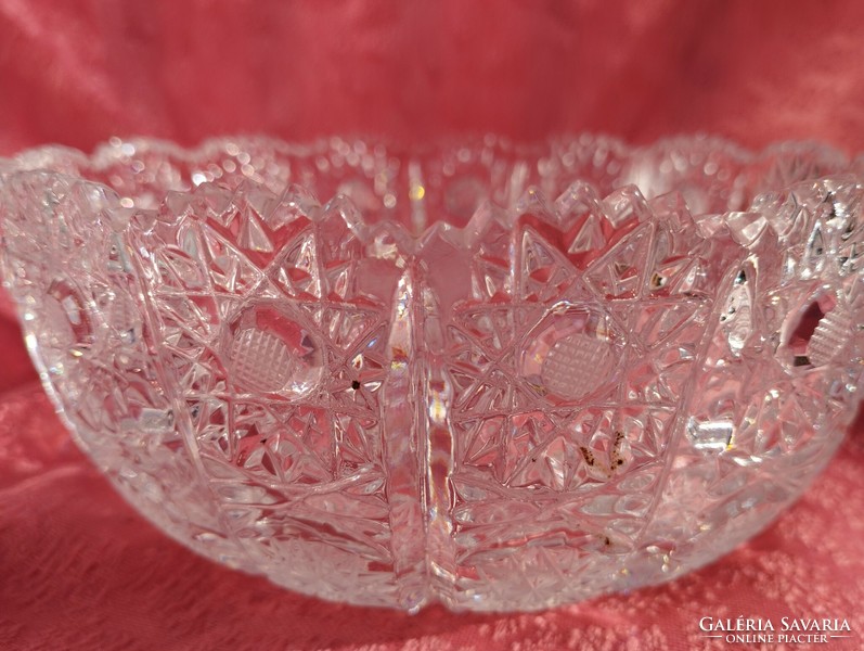 Beautiful lead crystal deep bowl, centerpiece
