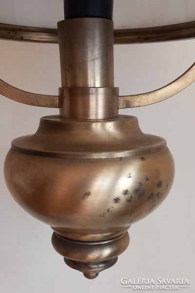 Copper mushroom ceiling lamp with a beautiful milk glass shade. Negotiable