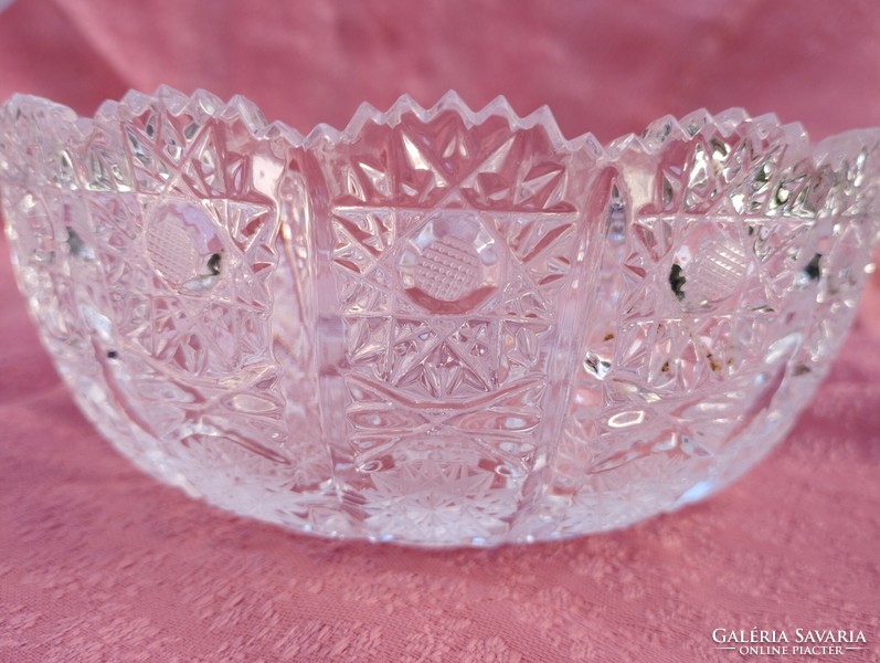 Beautiful lead crystal deep bowl, centerpiece