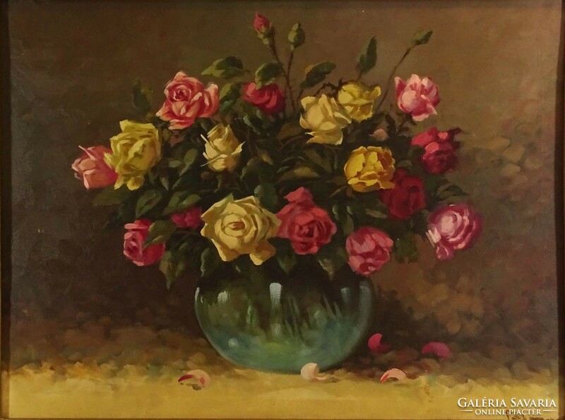 1O315 xx. Century painter: rosy table still life