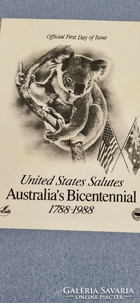 Elsőnapi boríték, United States Salutes Australias Bicentennial, 1788-1988