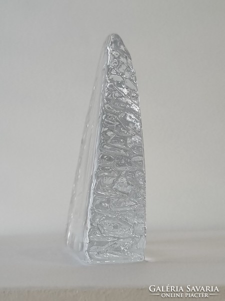 Nybro /Stockholm/ svéd vintage kristály üveg nehezék,asztaldísz - tömör , nagyméretű tárgy