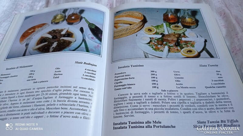 Vintage gastro book, cookbook: mohamed kouki: Tunisian dishes in Italian, foreign language