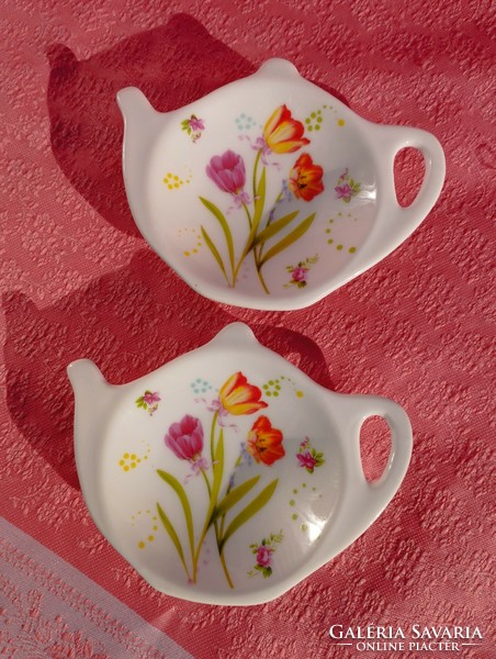 Porcelain tea filter dispenser, table accessory, 2 pcs