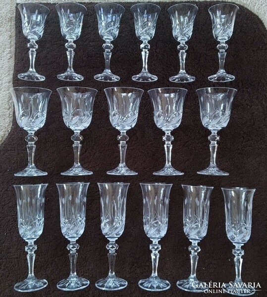 Set of crystal glasses ( 17 pcs )