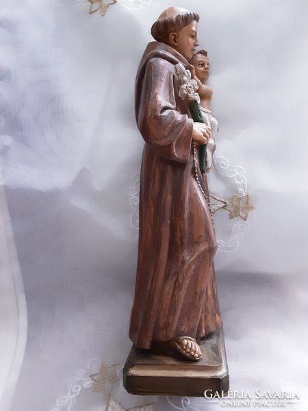 Original Italian, 30 cm wooden saint antal statue, numbered, malsiner work