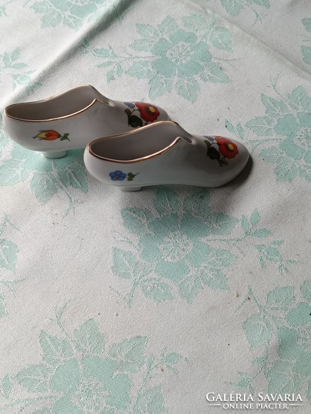 Kalocsa porcelain small shoes (2 pcs) /10 cm/