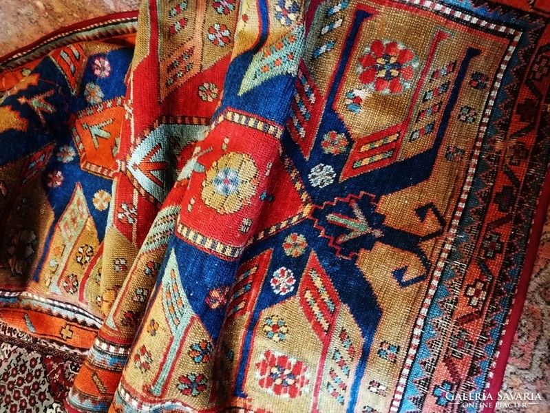 Wonderful, antique, Caucasian carpet, 82 x 284 cm