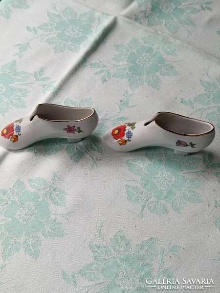 Kalocsa porcelain small shoes (2 pcs) /10 cm/