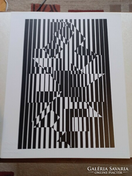 Original heliogravure by Vasarely, title: ilava (1956), published in linear album 73.