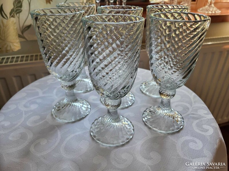 Water glass set, pressed glass