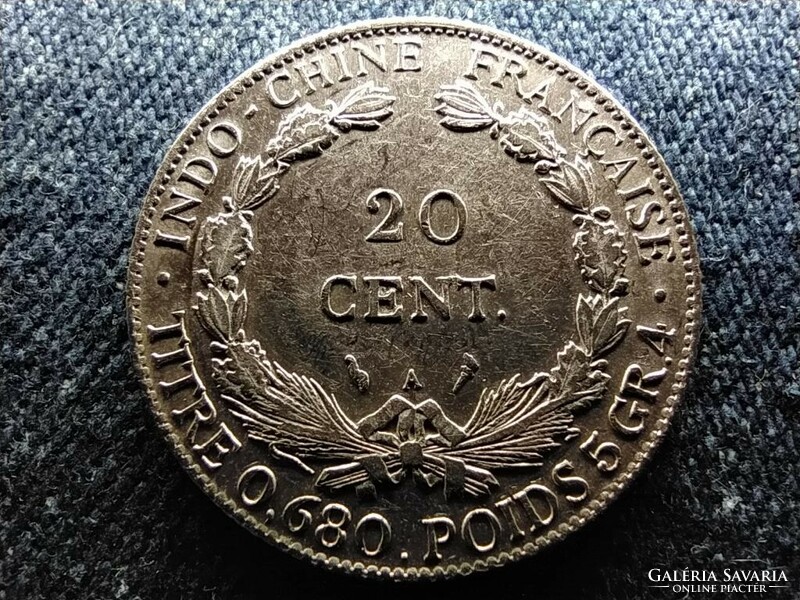 France Indochina .680 Silver 20 centimes 1923 a (id64981)