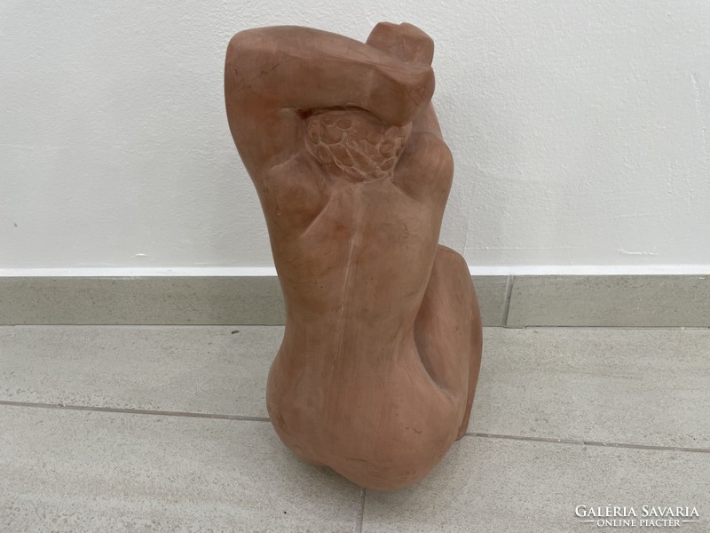 József Seregi terracotta statue nude female figure figure modern retro mid century