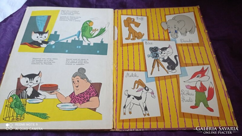 Vintage gyerekkönyv, Kálmán Jenő: Sicc a szaharában, nagy képes könyv sérült