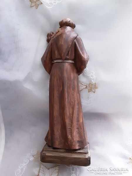 Original Italian, 30 cm wooden saint antal statue, numbered, malsiner work