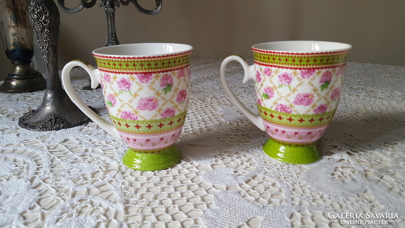 2 pcs. Wonderful, pink nana porcelain mug