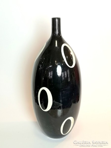 Dotted mid century design ceramic vase 47cm - 5394