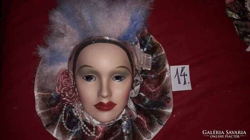 Fairytale lifelike large - Venice - carnival porcelain mask - wall decoration 27 x 27 cm according to the pictures 14.