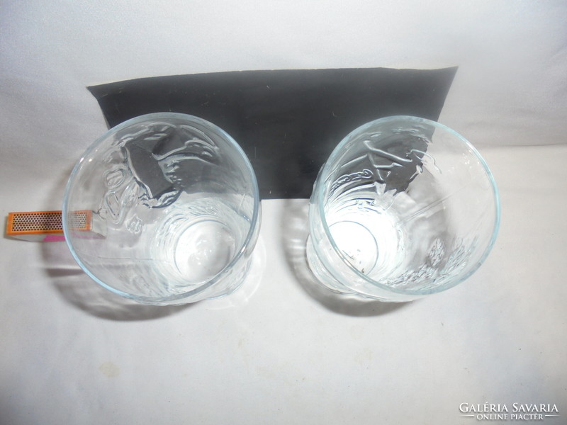 Two retro Christmas and New Year Coca-Cola glasses - sold together