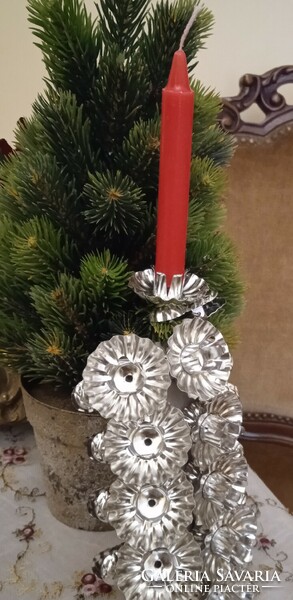 Metal Christmas tree ornament clip, candle holder