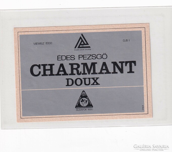Charmant doux sweet champagne label