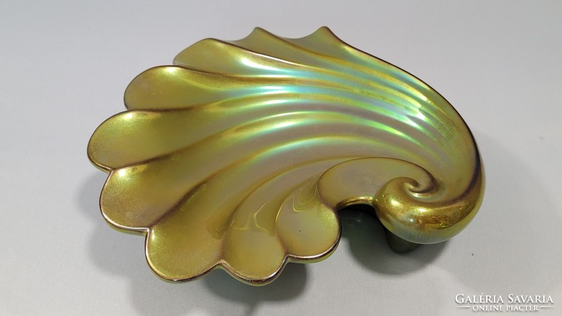 Zsolnay eosin glazed snail, fan offering