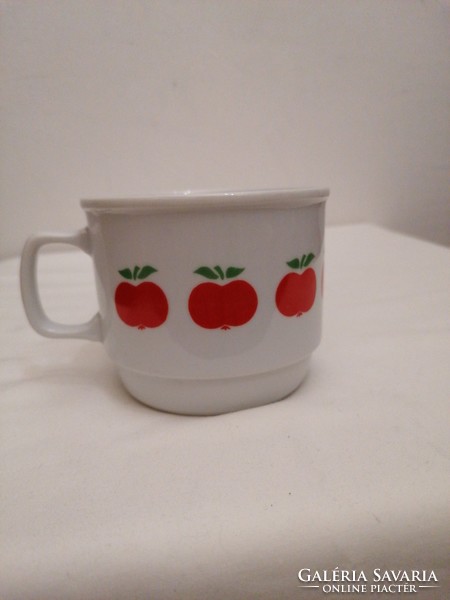 Zsolnay cube-shaped apple mug