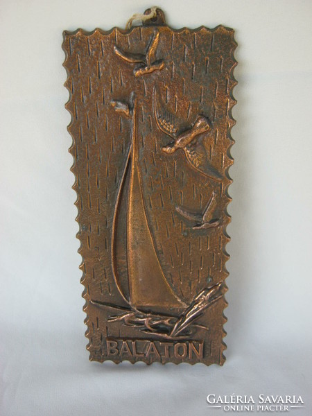 Balaton memorial sailing ship retro metal wall decoration