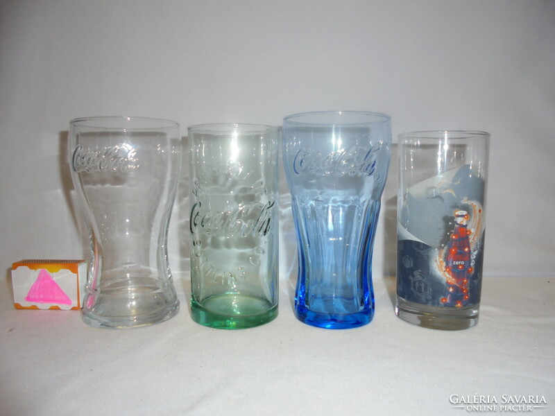 Four different Coca-Cola glasses - sold together