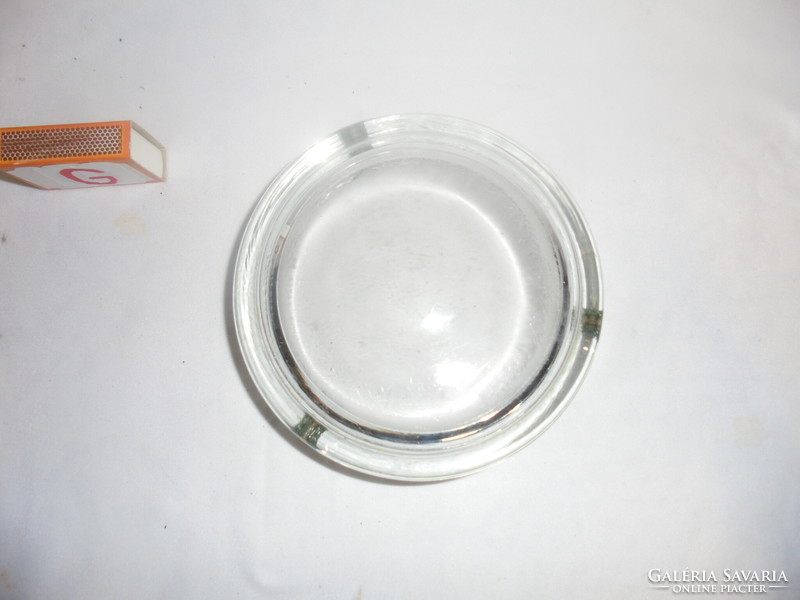 Old thick, heavy glass ashtray, ashtray