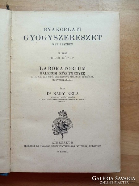 Antik Gyógyszerészeti könyv