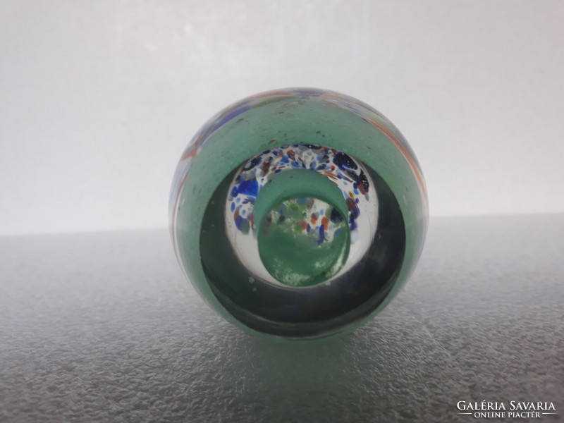 Gyönyörű súlyos Muránói üveg levélnehezék, 62 dkg