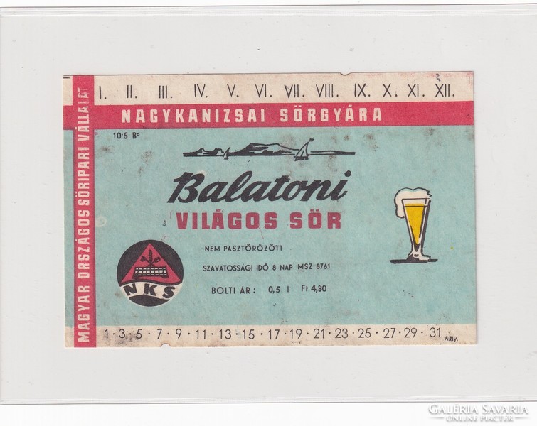 Balaton beer label